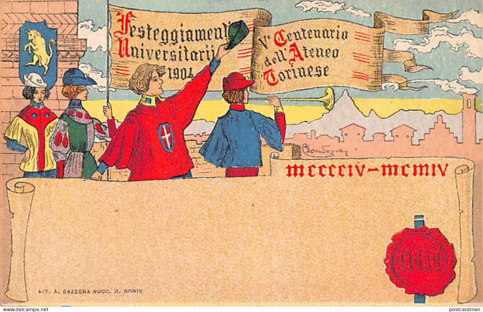 Italia - TORINO - V° Centenario dell'Ateneo Torinese