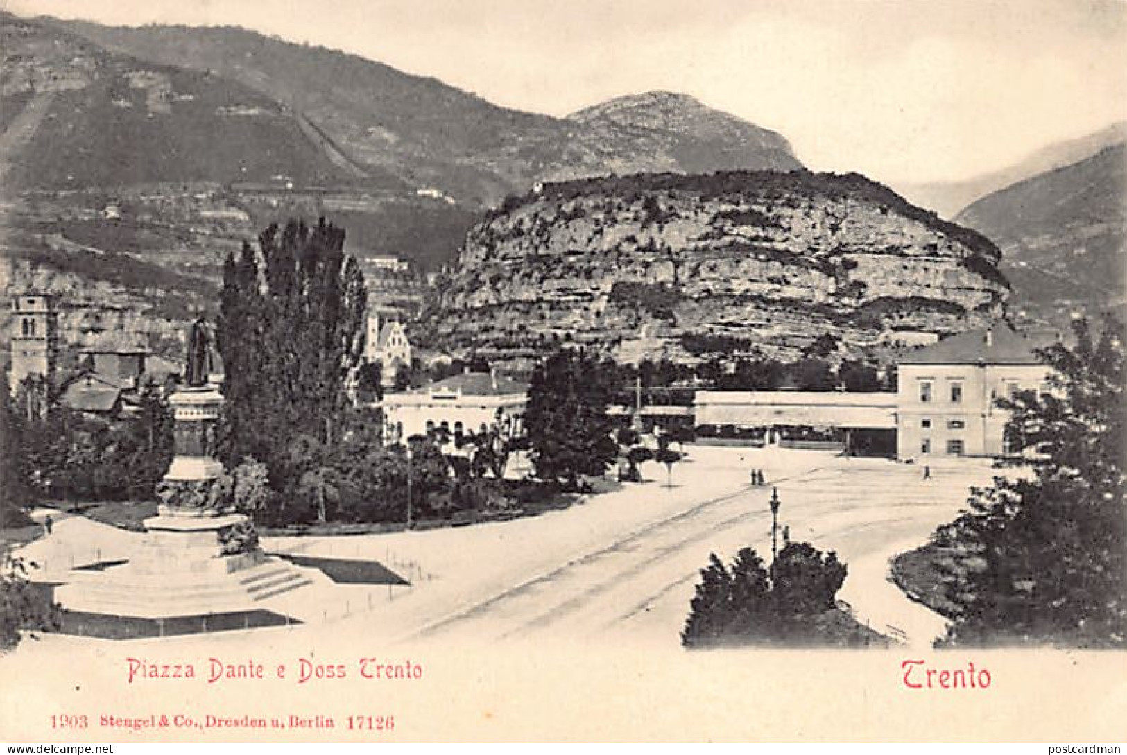 Italia - TRENTO - Piazza Dante e Doss Trento