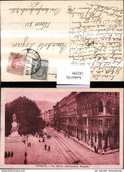 182299,Friuli-Venezia-Giulia Trieste Via Giulia Monumento Rossetti Straßenansicht