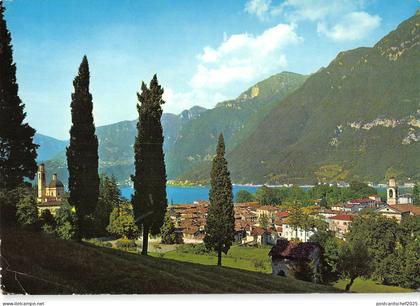 B109537 Italy Riva San Vitale Lago di Lugano Lake Generla view Church