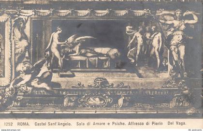 C285 Italy Roma Castel Sant'Angelo Sala di Amore   vintage postcard