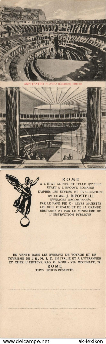 Cartoline Rom Roma Kolosseum / Colosseo einst und Jetzt 1912