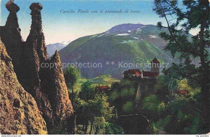 MERANO Meran IT Castello Tirolo con e piramidi di terra