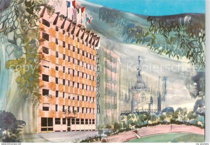 Milano Mailand IT Hotel Adriatico Kuenstlerkarte