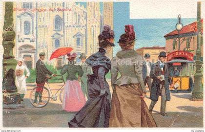 MILANO Mailand IT Piazza del Duomo Kuenstlerkarte