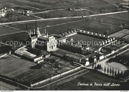 Pavia Certosa di Pavia dall Aereo