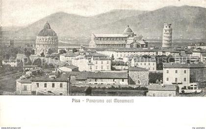 Pisa Panorama coi Monumenti Dom Kathedrale Schiefer Turm