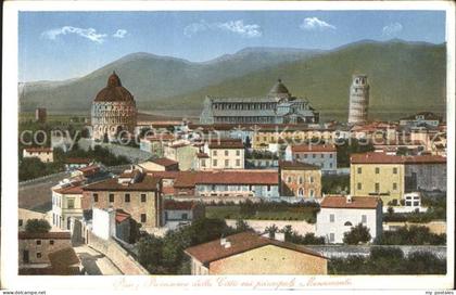 Pisa Panorama della Cita coi principali Monumenti Schiefer Turm