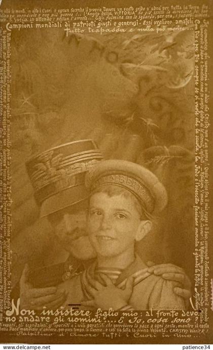 Prima guerra mondiale. La famiglia reale: Casa Savoia. Il re Vittorio Emanuele III e il figlio Umberto II.