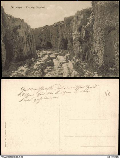 Syrakus (Syracusa) Siracusa (Sarausa) Siracusa Via dei Sepolcri 1910