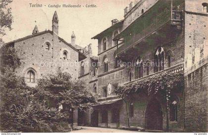 TORINO Turin IT Castello Medioevale Cortile