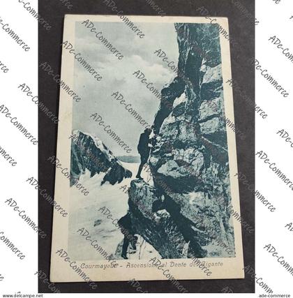 Cartolina Courmayeur - Ascensione al Dente del Gigante
