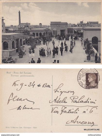 BARI: FIERA DEL LEVANTE -  1935/38 TERRAZZE GASTRONOMICHE  ediz. Lobuono