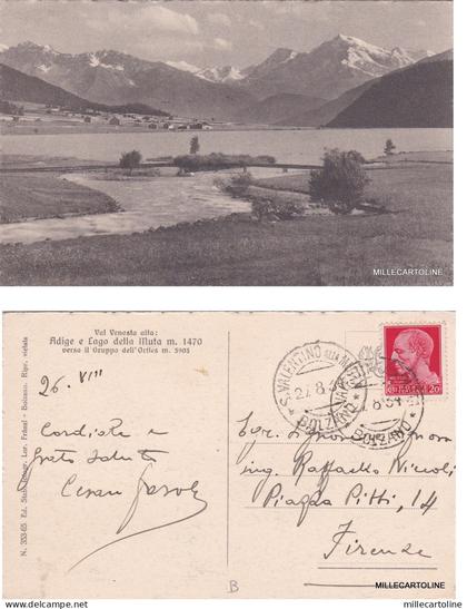 # VAL VENOSTA ALTA - ADIGE E LAGO DELLA MUTA    1934