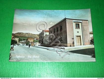 Cartolina Iglesias - Via Roma 1955 ca.