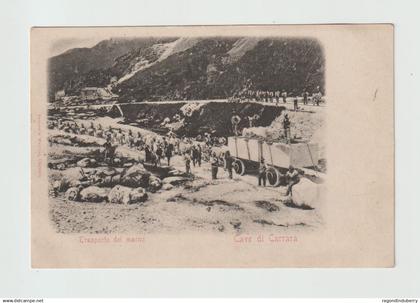 CPA - ITALIE - CARRARA - Cave di Carrara - Trasporto dei marmi - Carte peu commune 1900 - Bel état