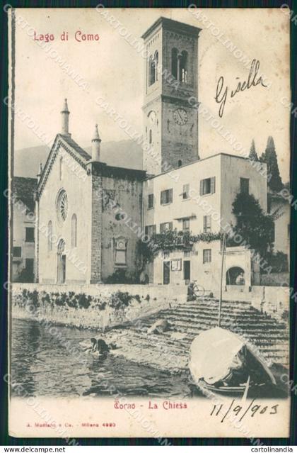 Como Torno Lago di Como Barca COLLA cartolina VK1879