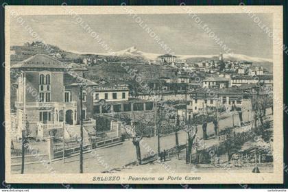 Cuneo Saluzzo Panorama da Porta Cuneo ABRASA cartolina MT5661