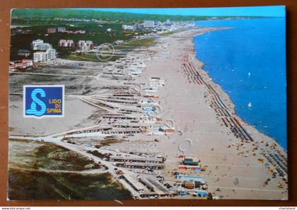 Cartolina Lido di Spina (Emilia-Romagna) - Panorama e spiaggia - 1970