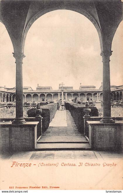 B147 Italy Firenze Florence Contorni Certosa Il Chiostro Grande postcard
