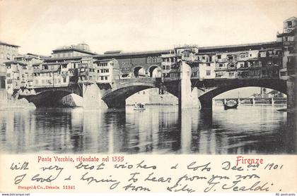 B331 Italy Firenze Florence Ponte Vecchio Bridge vintage postcard