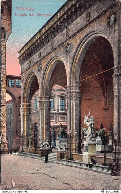 B376 Italy Firenze Florence Loggia dell Orcagna vintage postcard
