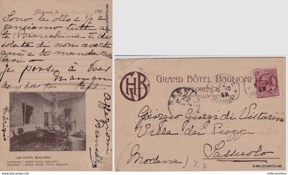 # FIRENZE - FLORENCE: HOTEL BAGLIONI 1910