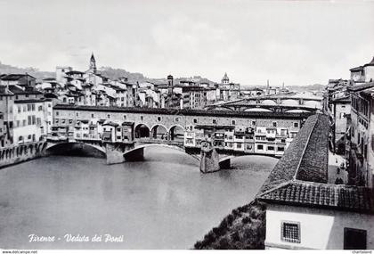 Cartolina - Firenze - Veduta dei Ponti - 1954