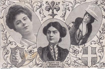 * FIRENZE - Saluti e Donne, Maggio 1905
