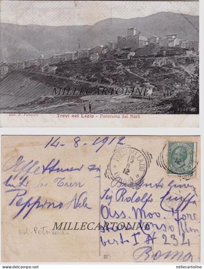 TREVI NEL LAZIO: Panorama dal Nord  ediz. Petrivelli  1912