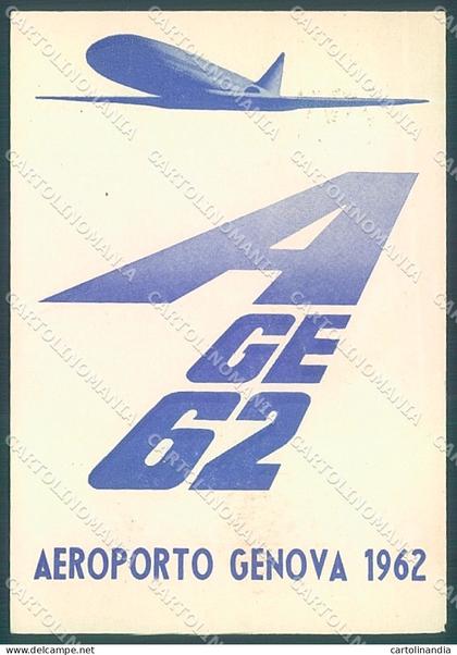 Aeroporto Genova Sestri Pallone Aerostatico ABRASA FG cartolina JK6888