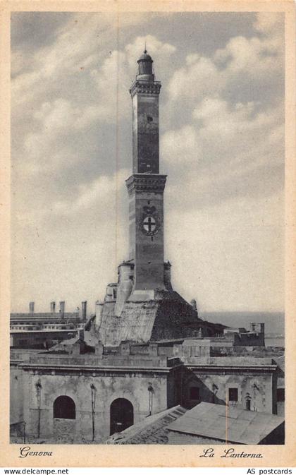 B375 Italy Genoa Genova La Lanterna Tower vintage postcard