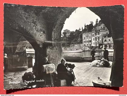 Cartolina - Portofino ( Genova ) - Donne al tombolo - 1950 ca.