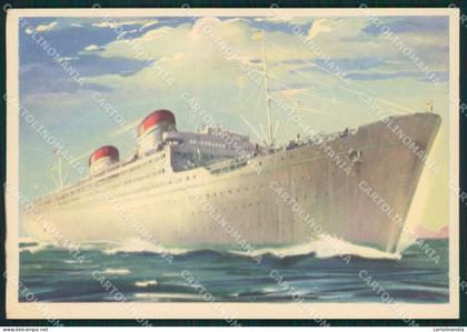 Genova Italia Navigazione Conte Grande FG cartolina KB3891
