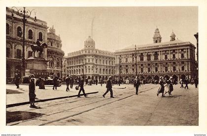 A804 Italy Genova Genoa Piazza de Ferrari vintage postcard