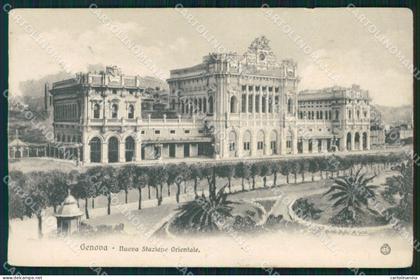 Genova Città Nuova Stazione Orientale Genova Brignole cartolina WX2891