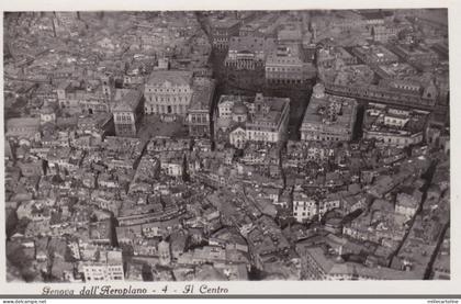 GENOVA - Genova dall'Aeroplano, Il Centro, Foto Cartolina Traldi