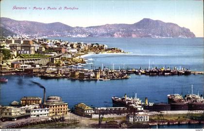 Italie - Italy - Genova - Genoa - Porto e punta de portefino - CPA