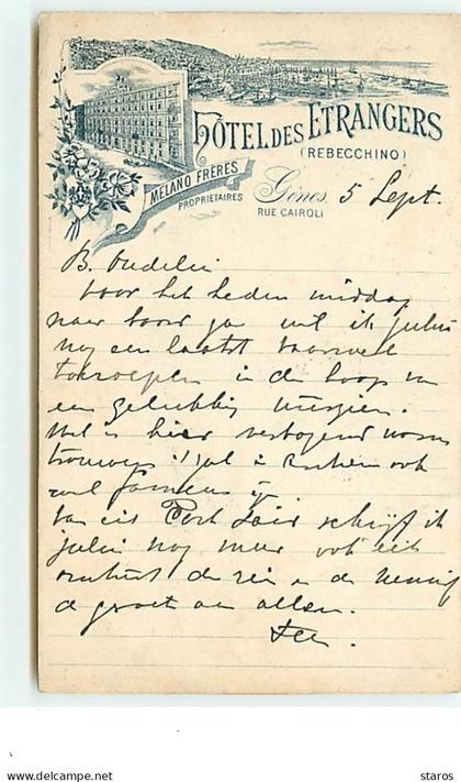 Liguria - Gênes - Hotel des Etrangers (Rebecchino) - Melano Frères