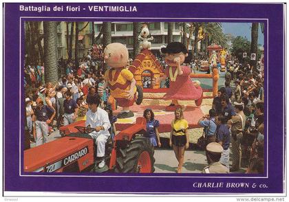 CPM  VENTIMIGLIA VINTIMILLE CHARLIE BROWN  BATTAGLIA DEI FIORI CARNAVAL BATAILLE DE FLEURS