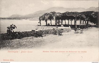 #VENTIMIGLIA -BALZI-ROSSI: MENTONE DALLE TERRAZZE DEL RIST. DES GROTTES