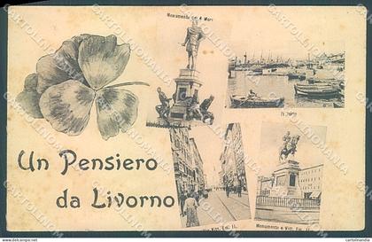 Livorno Città Porto Monumenti pensiero da cartolina JK4862