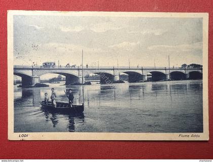 Cartolina - Lodi - Fiume Adda - 1929