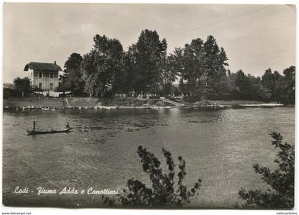 LODI, FIUME ADDA E CANOTTIERI, 1952