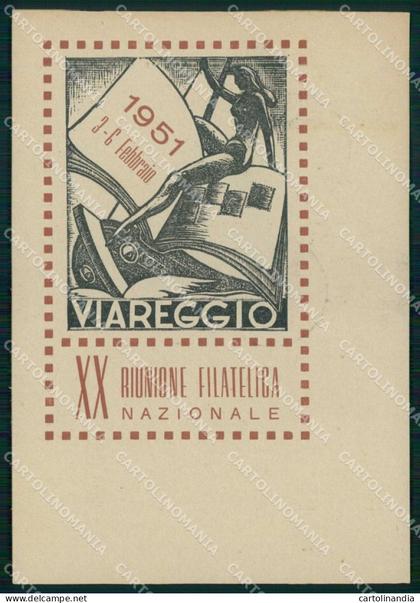 Lucca Viareggio XX Riunione Filatelica Nazionale Celebrativa FG cartolina RT2040