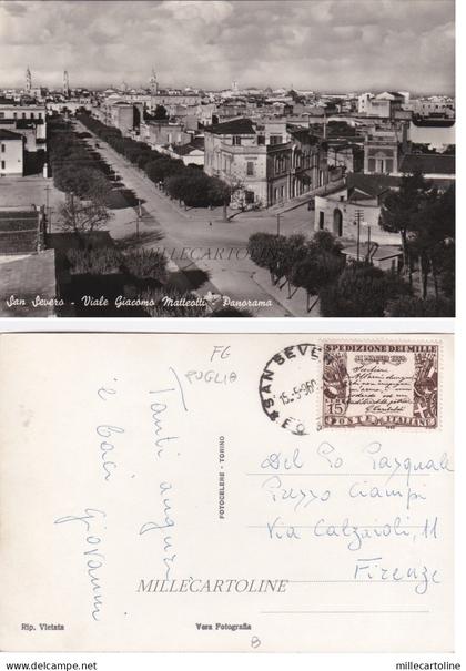 SAN SEVERO: VIALE G. MATTEOTTI - PANORAMA    1960