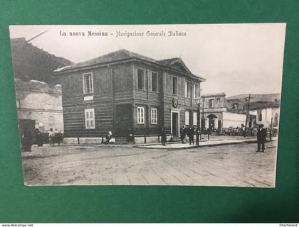 Cartolina La Nuova Messina - Navigazione Generale Italiana -  1910 Ca-
