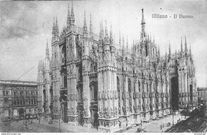 A229 Italy 1909 Milano Milan Il Duomo Cathedral vintage postcard