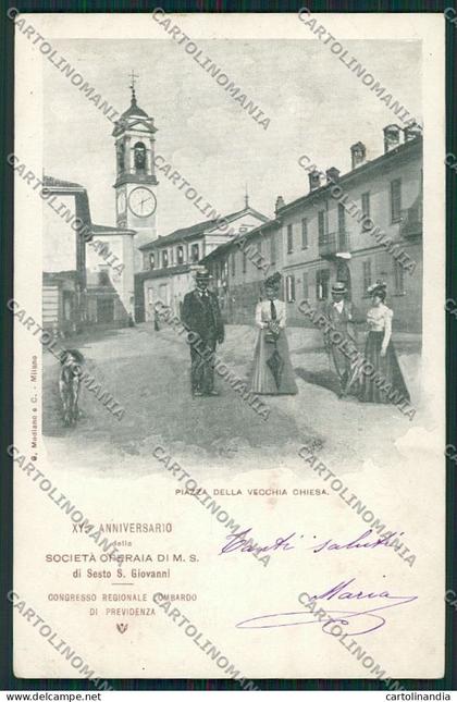 Milano Sesto San Giovanni Società Operaia cartolina QQ8642