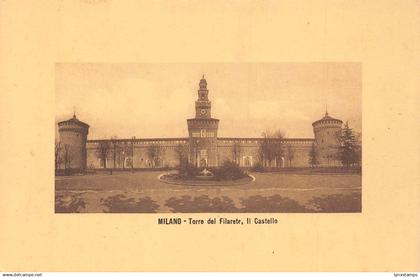 A651 Italy Milan Milano Torre del Filarete Il Castelo Castle postcard